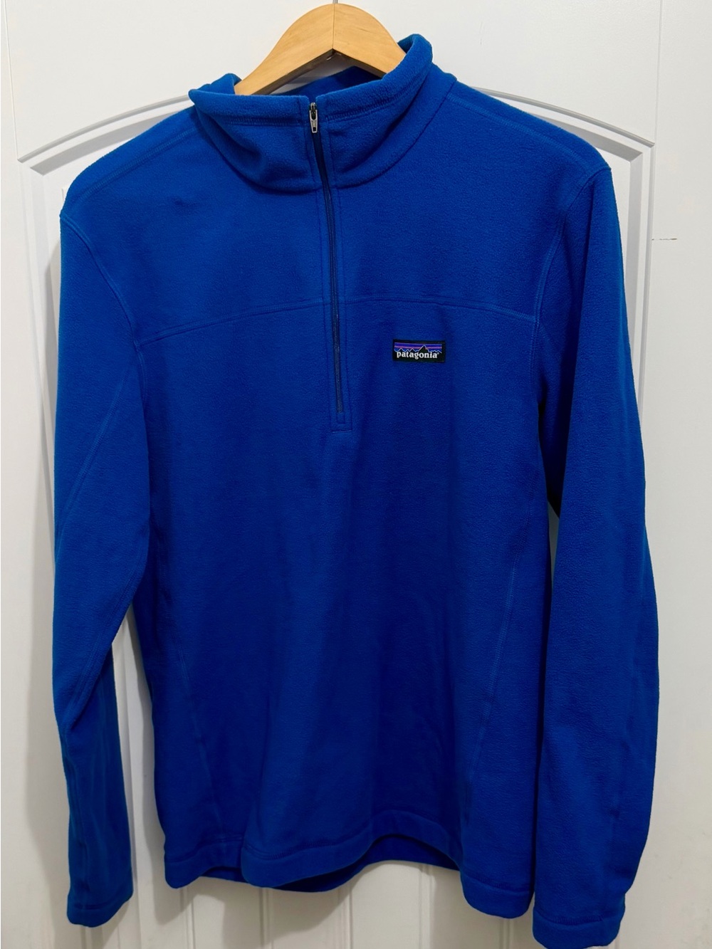 NWT Patagonia Men’s Micro D Quarter-Zip Fleece Pullover, Royal Blue, Small 26176